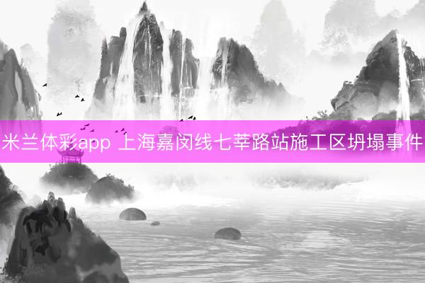 米兰体彩app 上海嘉闵线七莘路站施工区坍塌事件