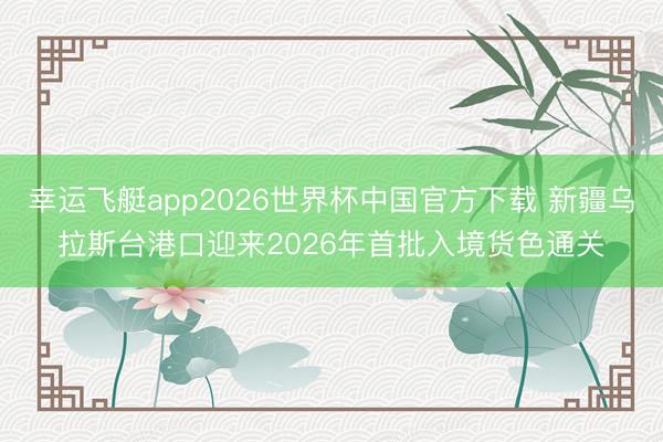 幸运飞艇app2026世界杯中国官方下载 新疆乌拉斯台港口迎来2026年首批入境货色通关